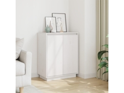 Vidaxl Aparador 60x34x75 Cm Madeira De Pinho Maciça Branco