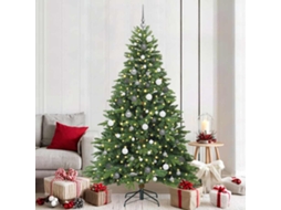 Vidaxl Árvore De Natal Artificial Com 300 Leds Verde 210 Cm Pe E Pvc