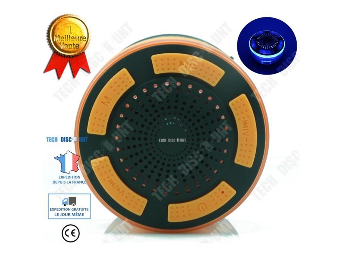 Alto-falante Bluetooth Td™ Suporte de telefone 2 em 1 à prova d'água para carro ao ar livre Áudio portátil com ventosa Rádio com luz Desconto em tecnologia