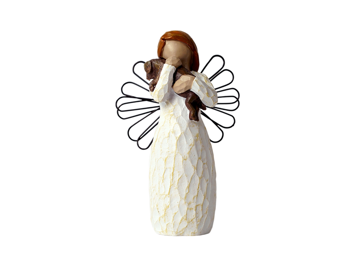 Laxiscreed Figurinha De Anjo De Madeira Para Decoração, Quarto Ou Presente De Casamento