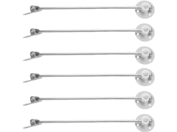 Dobradiças De Suporte Para Portas Armários Zerodeko, Conjunto De 6 Peças, Com Hastes De Sustentação Para Tampas, Para