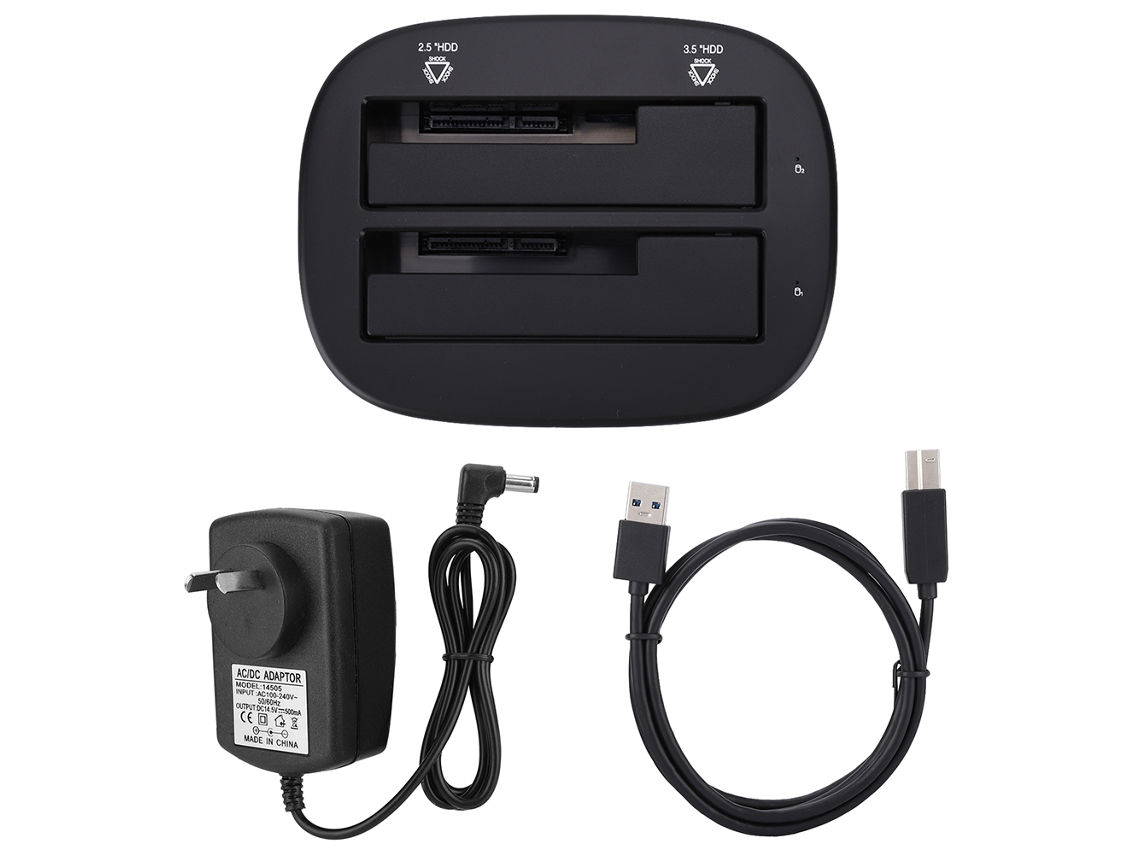 Orico 6228 Caixa De Disco Rígido Móvel Usb3.0 Leitor De Disco Duplo Com Função De Cópia