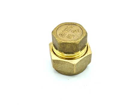 Tampa de Encerramento de 15 mm, Adaptador de Encaixe de Compressão de Latão, Conexão de Tubo
