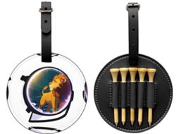 Bolsa para Tees de Golfe Lion In The Mirror Preta Fácil de Transportar e Mais Eficiente para Jogar Golfe.
