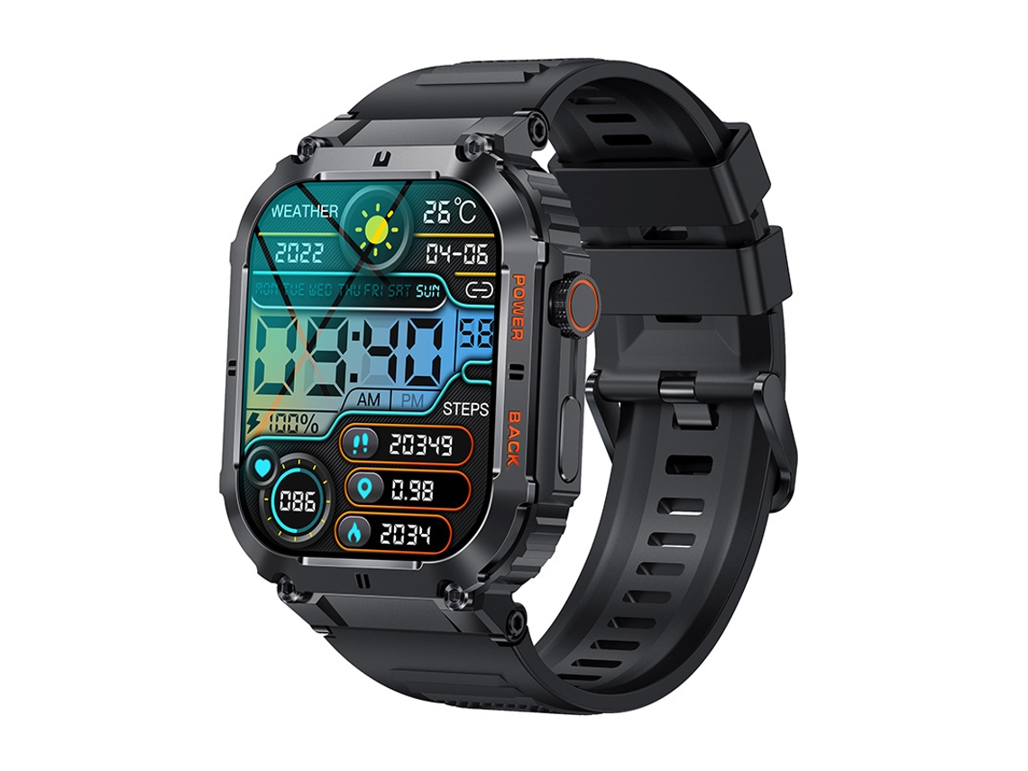 Smart Watch, Relógio Militar À Prova Dágua 100m, Tempo de Espera 70 Dias, Branco Bestvite