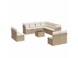 Garden Sofa Set, Garden Sofa Sets Vidaxl Bege Rattan / Vime (n/a)