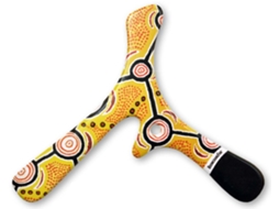 Bumerangue De Madeira Boomerang Fan Para Canhoto, 31cm, 55g, Alcance De 25m