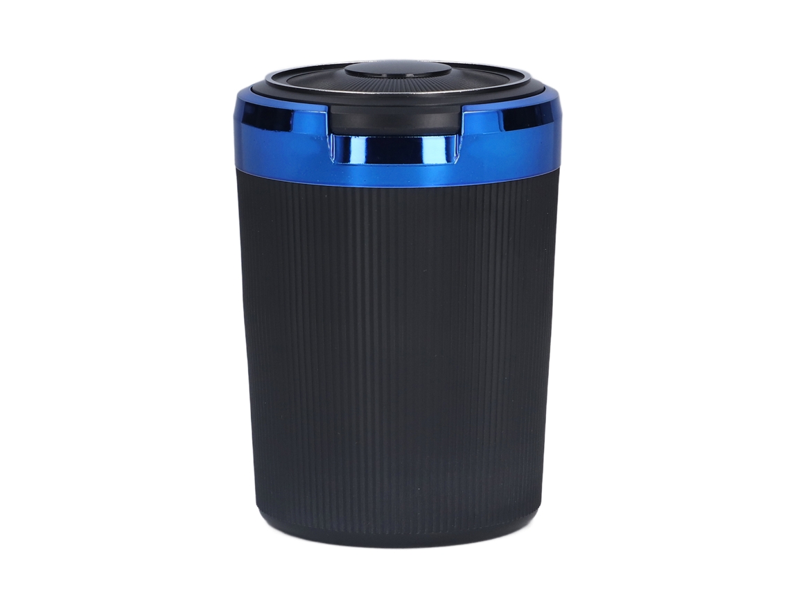Cinzeiro com luz LED 3w Incombustível Sem fumaça e que não deixa marcas, ideal para carro, casa ou mesa, azul.