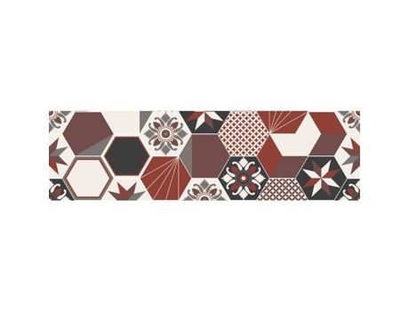 Backsplash adesivo para telha de alumínio Exa - L. 20 x l. 90 cm - Vermelho