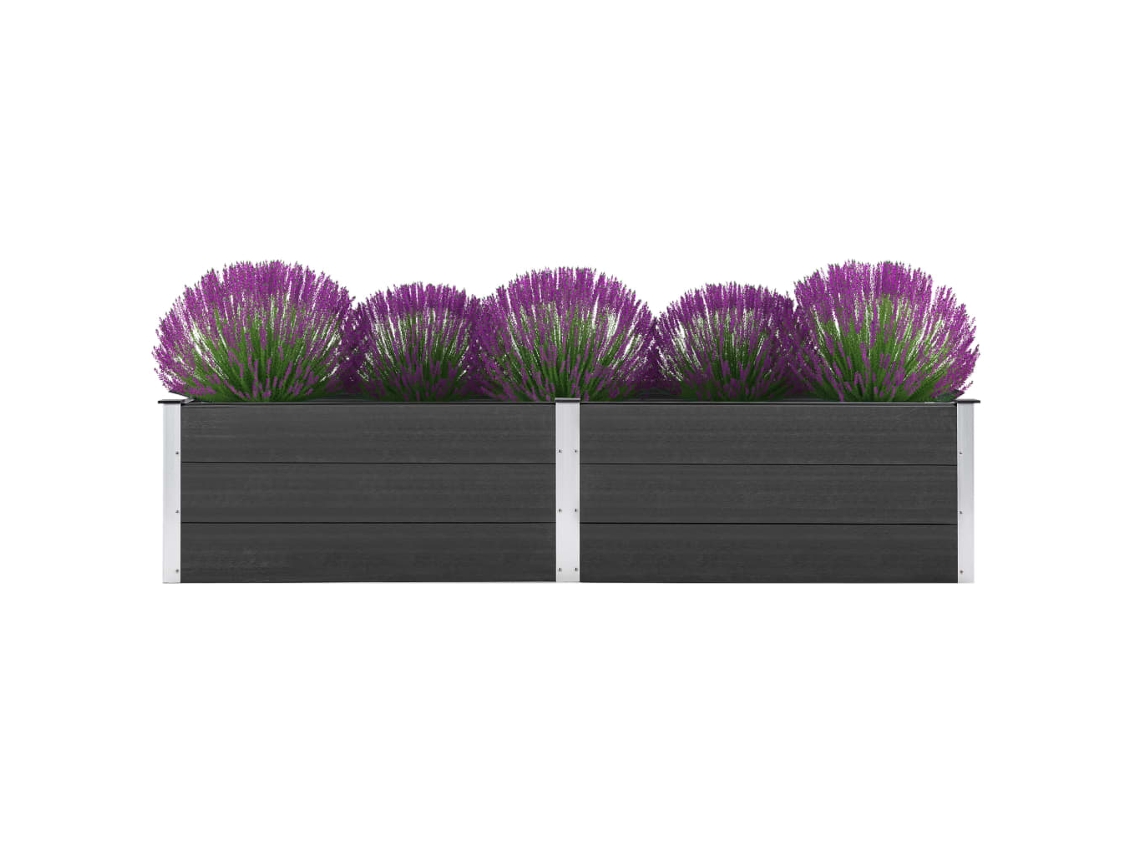 Garden Raised Bed, Garden Raised Beds Vidaxl Cinzeto Wpc (250 X 50 X 54 Cm)