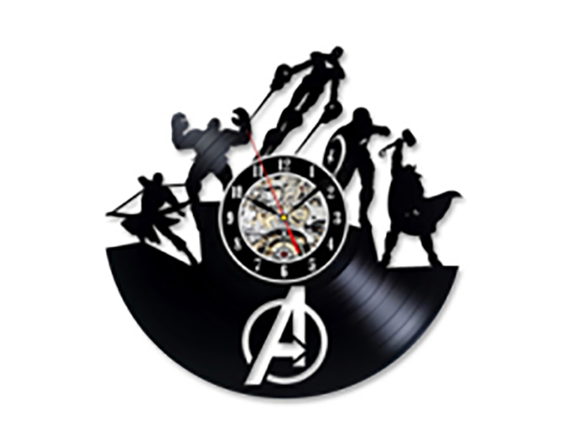 Relógio De Parede Eoocoo (edição Marvel Vingadores, Estilo Disco De Vinil)