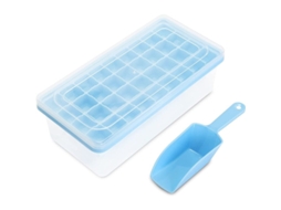 Bandeja de Gelo Nova Line, silicone, com tampa, 3 em 1, copo, scoop, 96 cubos, marca S/MARCA