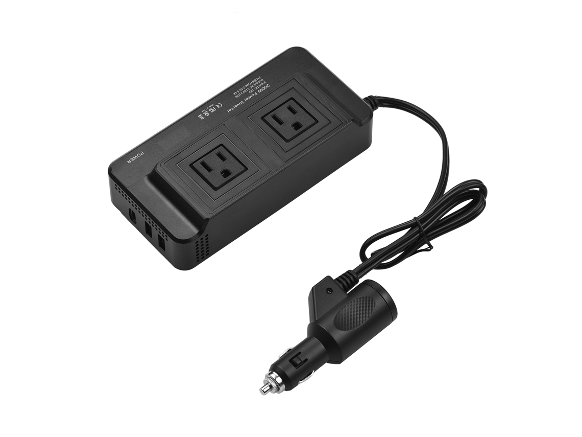 Inversor De Energia 200w 12v Para 220v Com Usb E Tomadas