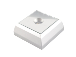 Rebe-base De Lâmpada Led Quadrada Para Display De Estátuas De Cristal, Acrílico E Artigos Decorativos Prata