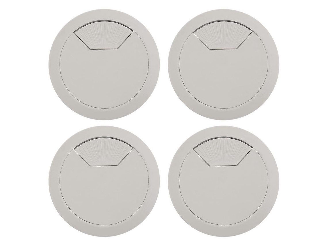 4 Furos De 53 Mm Para Entrada De Cabos Em Plástico Para Mesas De Computador Doméstico Aquaforge
