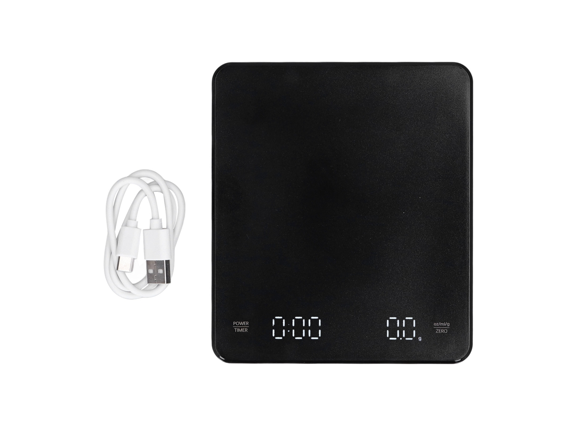 Balança de Café AQUAFORGE 3 Kg Alta Precisão com Visor LCD e USB