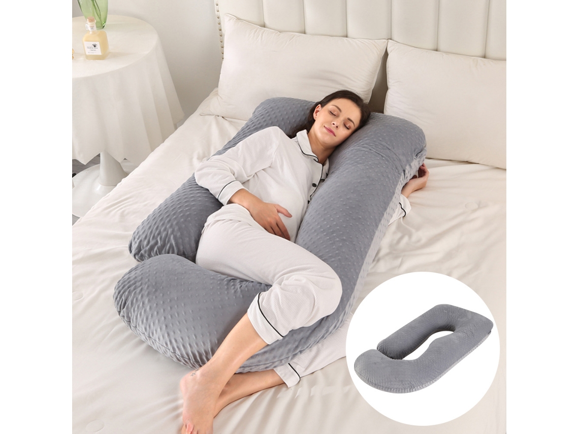 Almofada para Grávidas, Travesseiro de Corpo Inteiro, Item Essencial para a Maternidade SPQMENT (65x90x175cm cinza)
