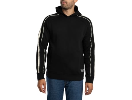 Sweatshirt De Homem Ea7 Capuz Fita Logotipo Preto (xl)