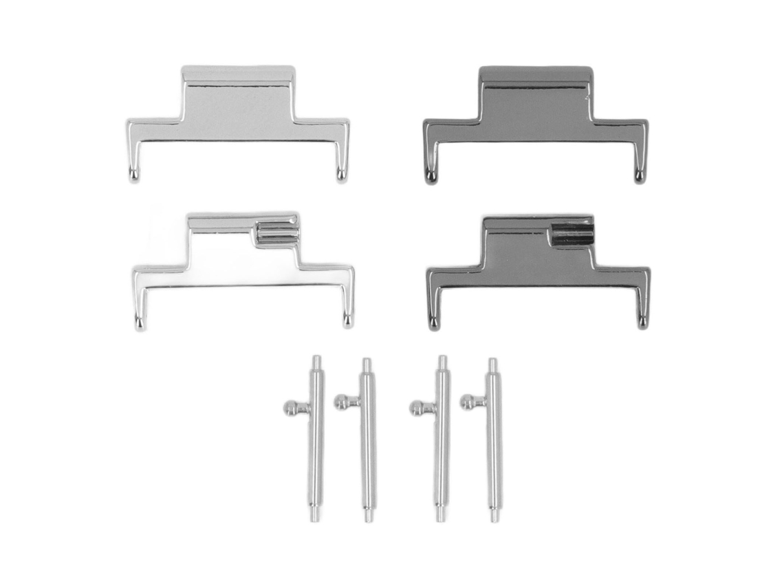 Conector de pulseira de relógio de metal 2 set 12 20mm para substituição