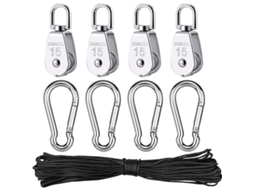 Polia de Aço Inoxidável para Peças, Elevação Simples com Corda Camping e Trilhas. AQUAFORGE
