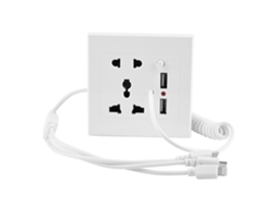 Tomada De Parede Laxiscreed Com Interruptor E Usb Duplo, Compatível Com Tensão De 110-250v