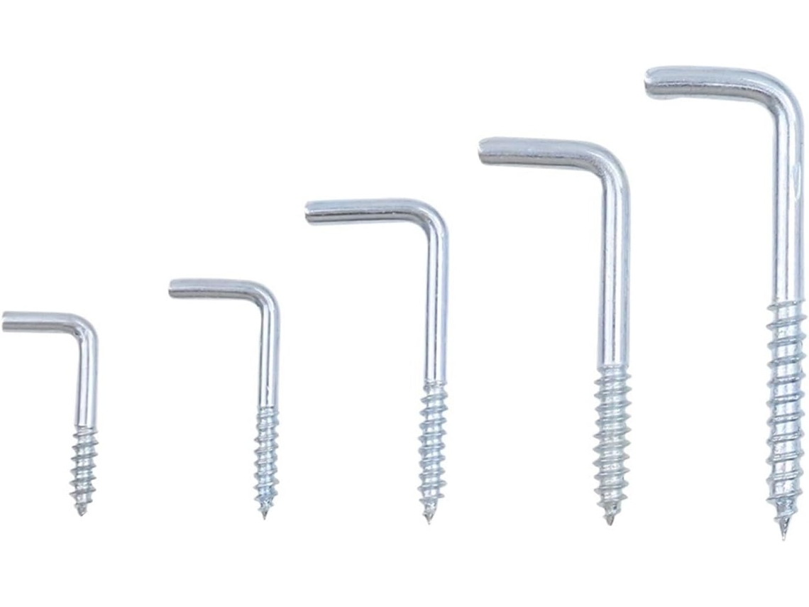 Ganchos De Rosca Em Forma L M2 4 5 8 M3 7 M4 7-gancho Autoatarraxante Galvanizado Pendurar 7x70mm 10 Peças