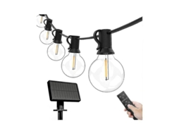 Luces De Patio Exterior Solares G40 Impermeables Ip65 Con 3 Modos De Iluminación 25ft