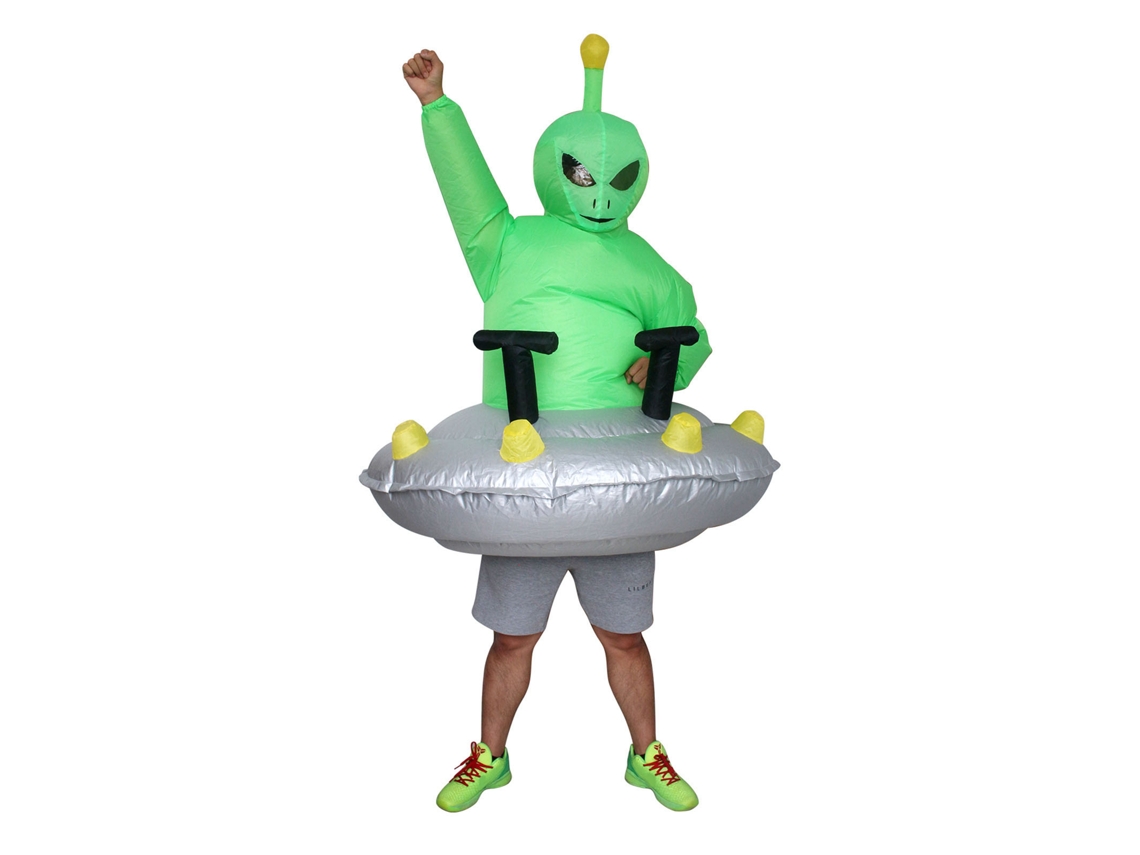 Traje de Alienígena Inflável com Bomba para Halloween e Natal | S/MARCA