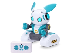 Mali brinquedo Robô Controle Remoto 2.4ghz Recarregável com Música Olhos Led Presente de Aniversário para Meninos Meninas Branco e Verde