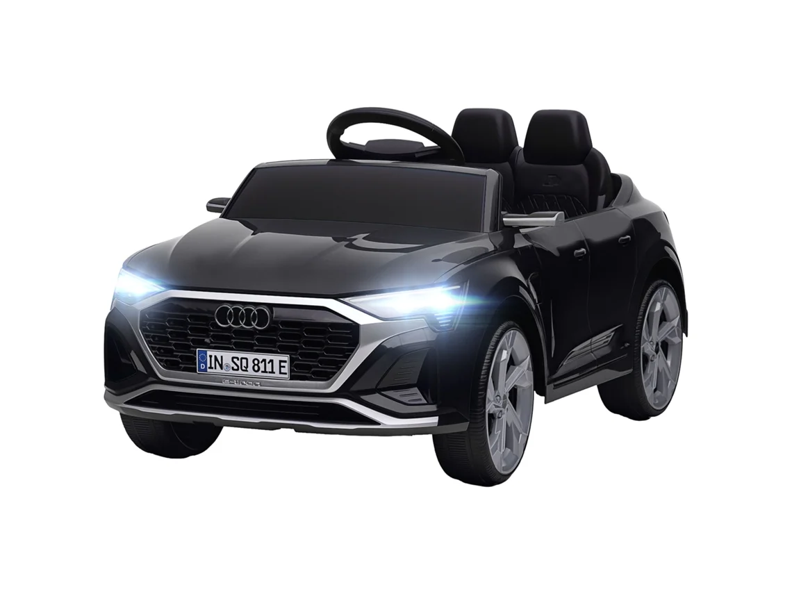 Carro Elétrico Infantil Q8 12v (controle Remoto, Faróis, Música, 3 5 Km/h, Preto)