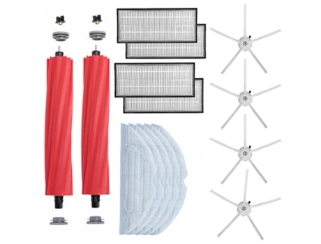 Kit de Acessórios para Xiaomi Roborock S7 14 Peças Branco / Vermelho