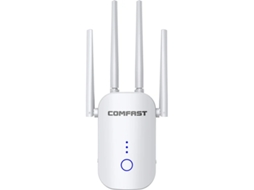 Repetidor Wifi De Banda Dupla 1200 Mbps 2,4ghz/5,8ghz, Extensor De Sinal Com 4 Antenas De Alto Ganho Yizhood (branco)