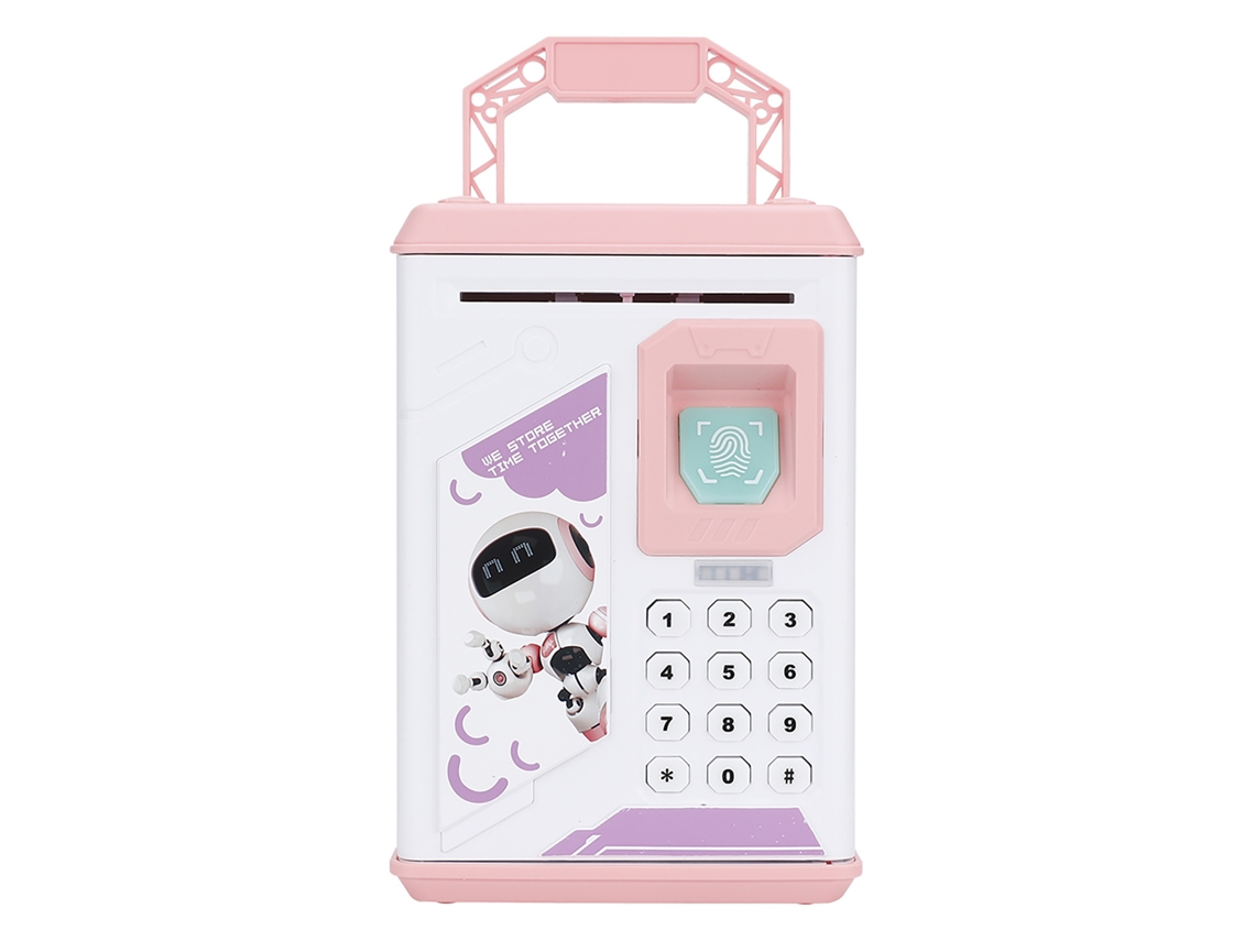 Primerox caixa de Dinheiro Automática Infantil com Desenhos Animados e Luz Uv Rosa