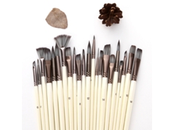 Kit De Pinceis De Arte 23pcs Profissionais Para Acrílico, Água, Óleo Com Bolsa Portátil