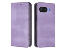 Capa Tipo Carteira Para Google Pixel 9a Com Textura Retrô E Bloqueio Rfid Em Couro