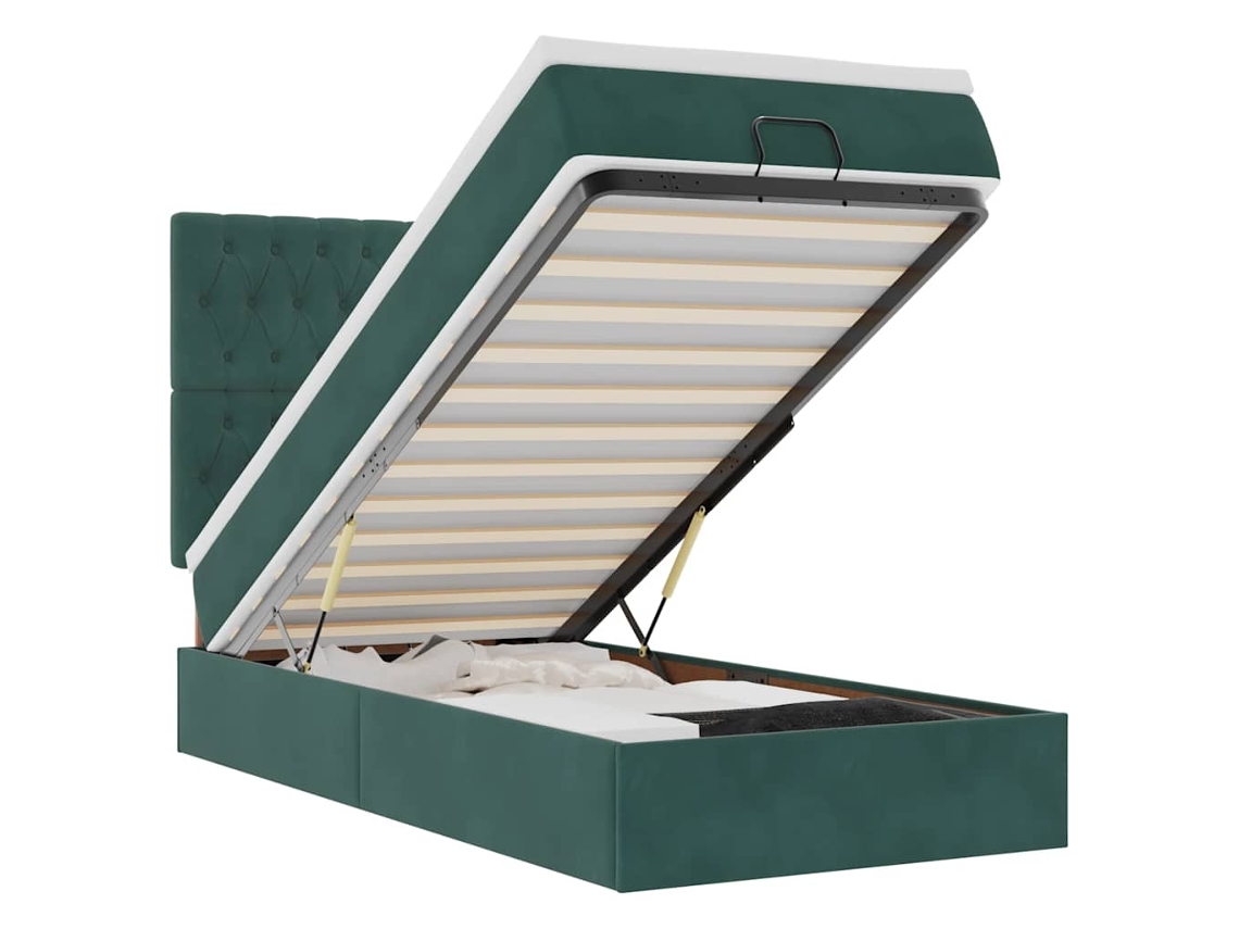 Ottoman Bed, Ottoman Beds Vidaxl Verde Veludo (80 X 200 Cm)