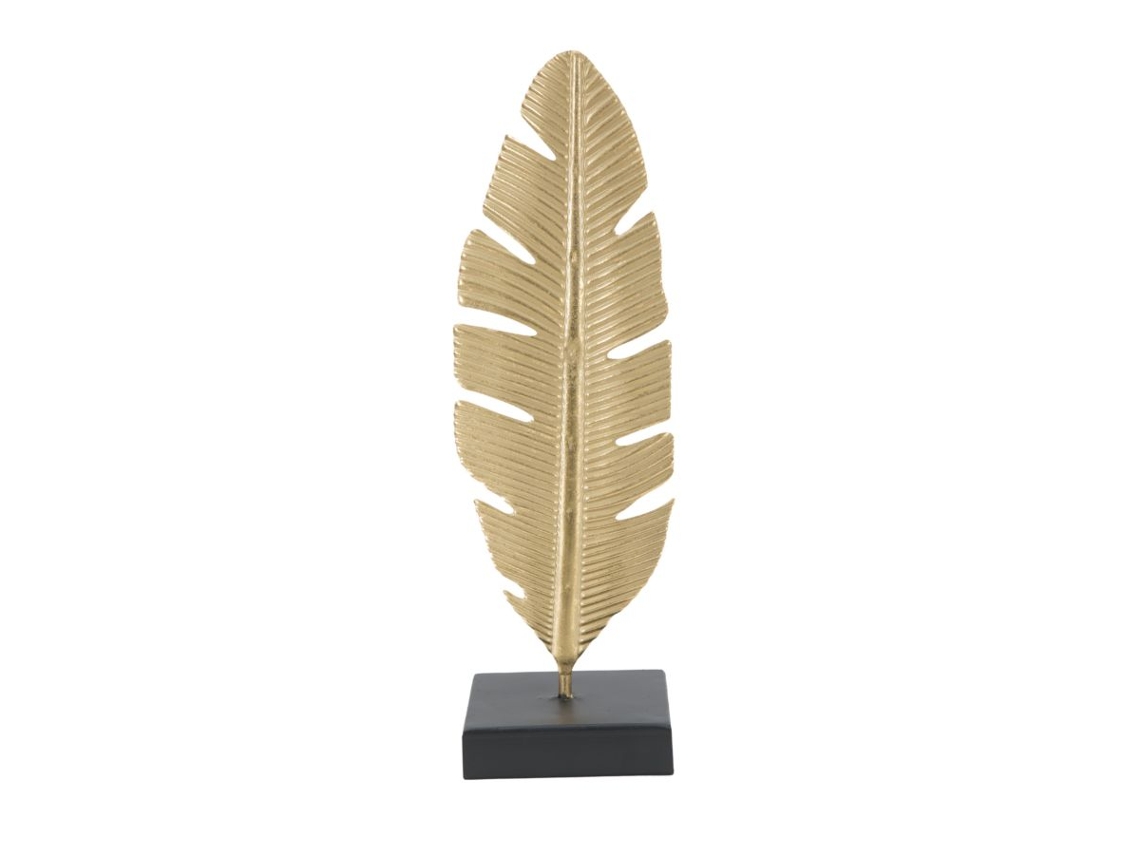 Escultura de folha com castiçal Glam Cm 10x10x34 Min 2 Mauro Ferretti