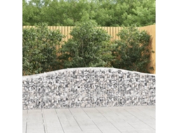 Vidaxl Cestos Gabião Arqueados 4 Pcs 400x50x80/100cm Ferro Galvanizado