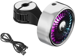 Mini Ventilador Usb Carriere Para Banco Traseiro Com Iluminação Led Colorida, Ventilador Elétrico Para Assento De Carro
