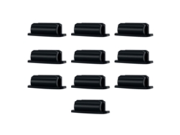 Mali 10pcs Suporte de Clip para Caneta Adesivo Portátil Silicone Pequeno para Escritório Preto