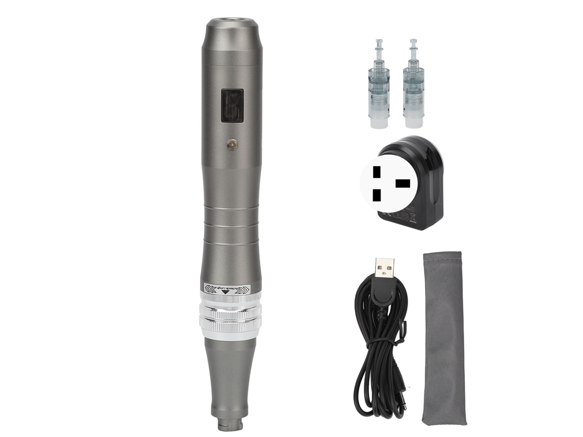 Lápiz De Microneedling Eléctrico Sem Fio Com 6 Velocidades Ajustáveis Com Jeringas Plug Uk 100-240v