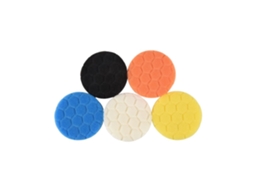 Kit com 5 Almofadas de Polimento de 3 Polegadas para Politrizes Auto (lixamento, Enceramento, Polimento e Selagem) (esponjas)
