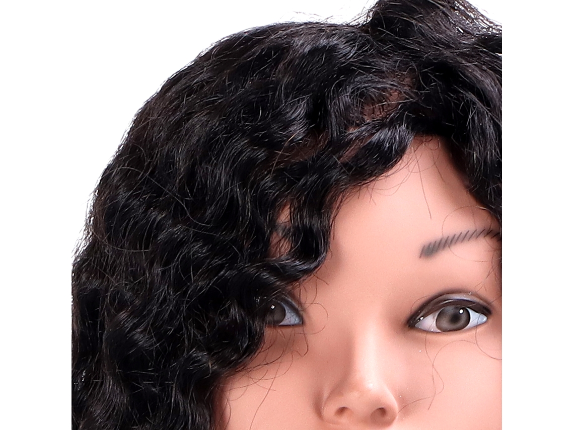 Cabeça De Manequim Para Perucas (cabelo Humano Sintético, Prática De Tranças) + Eoocoo