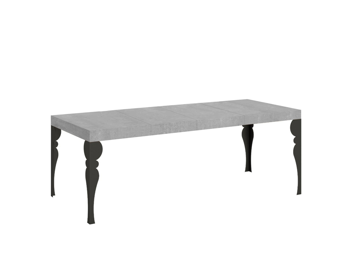 Mesa Extensível Paxon Premium 160/420x90 Cm Com Pés Antracite. Itamoby