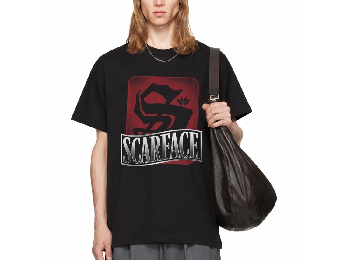 Rockinstone Scarface Movie S Is For Scarface Movie Black Adult T-shirt Size:xxxl