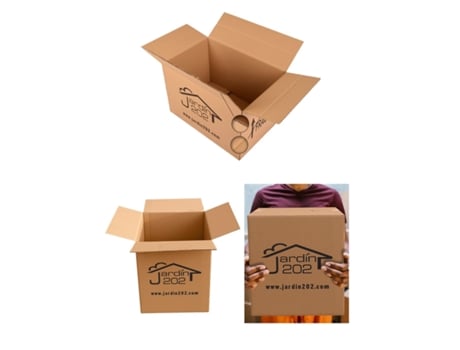 Caixa de Cartão para Mudança – Caixas de Armazenamento com Aba Resistente Unidade 40X50X33cm JARDIN202