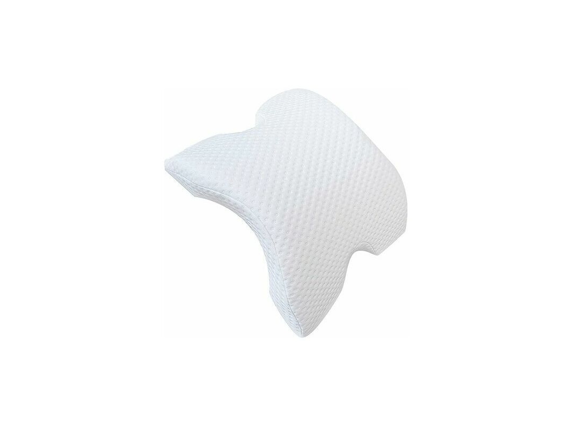 TRAVESSEIRO MULTIFUNCIONAL AQUAFORGE de espuma viscoelástica, formato U, com seda gelada para mãos e pescoço