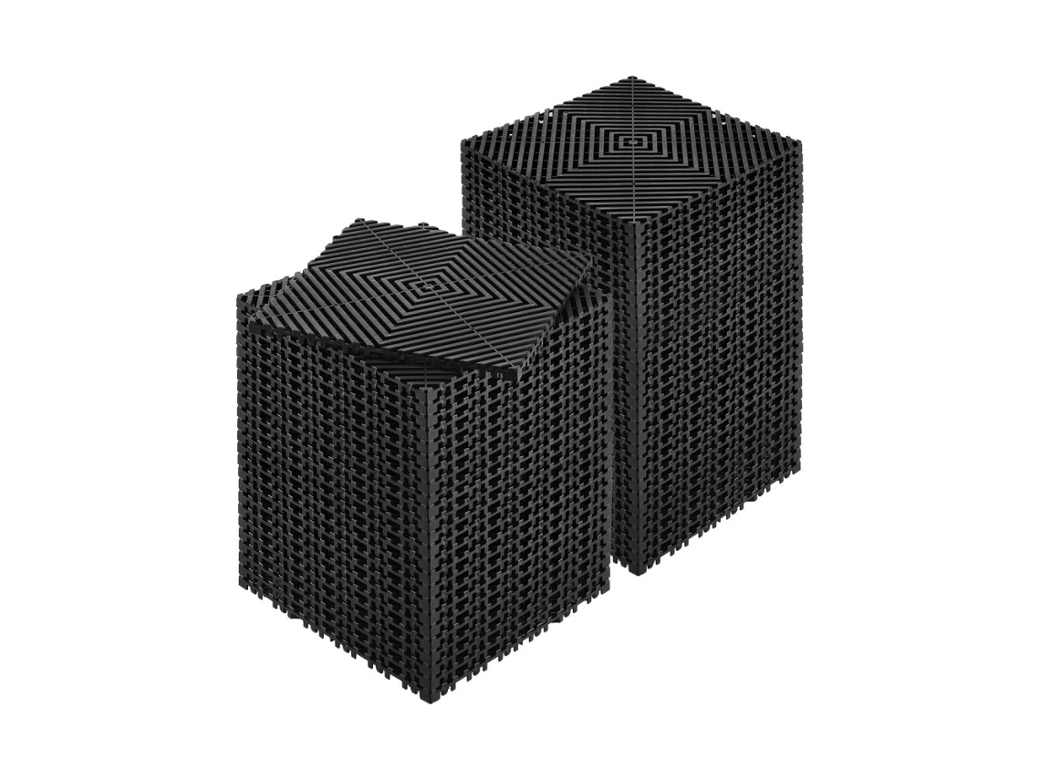 Conjunto De 55 Mosaicos De Drenagem 31x31cm Para Garagem E Oficina Tekmaquinas
