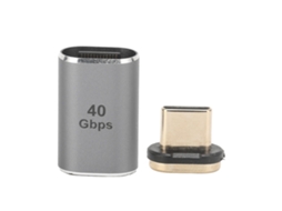 Adaptador Magnético (conexão Reta Macho Type-c Para Fêmea Type-c)