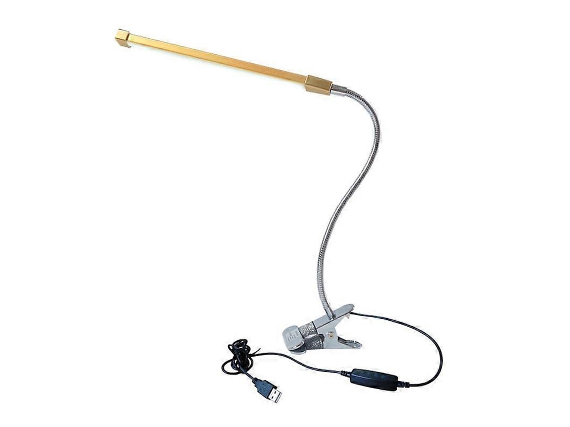 Usb Clip Lamp Student Eye Protection Led Dimmable Desk Lightgold